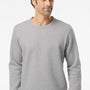 Adidas Mens Fleece Crewneck Sweatshirt - Heather Grey - NEW