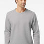 Adidas Mens Fleece Crewneck Sweatshirt - Heather Grey - Closeout