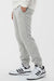 Adidas A436 Mens Fleece Jogger Sweatpants w/ Pockets Heather Grey Model Side