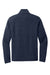 Eddie Bauer EB250 Mens Pill Resistant Fleece Full Zip Jacket Heather River Navy Blue Flat Back