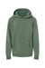 Independent Trading Company PRM1500Y Youth Pigment Dyed Hooded Sweatshirt Hoodie w/ Pouch Pocket Alpine Green Flat Front