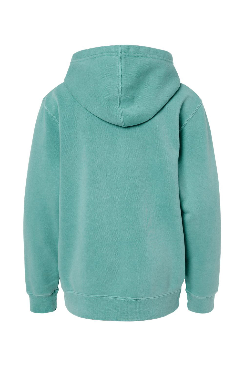 Independent Trading Company PRM1500Y Youth Pigment Dyed Hooded Sweatshirt Hoodie w/ Pouch Pocket Mint Green Flat Back
