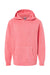 Independent Trading Company PRM1500Y Youth Pigment Dyed Hooded Sweatshirt Hoodie w/ Pouch Pocket Pink Flat Front