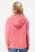 Independent Trading Company PRM1500Y Youth Pigment Dyed Hooded Sweatshirt Hoodie w/ Pouch Pocket Pink Model Back