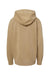 Independent Trading Company PRM1500Y Youth Pigment Dyed Hooded Sweatshirt Hoodie w/ Pouch Pocket Sandstone Brown Flat Back