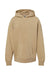 Independent Trading Company PRM1500Y Youth Pigment Dyed Hooded Sweatshirt Hoodie w/ Pouch Pocket Sandstone Brown Flat Front
