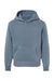 Independent Trading Company PRM1500Y Youth Pigment Dyed Hooded Sweatshirt Hoodie w/ Pouch Pocket Slate Blue Flat Front