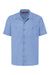 Dickies S535 Mens Industrial Wrinkle Resistant Short Sleeve Button Down Work Shirt w/ Double Pockets Light Blue Flat Front