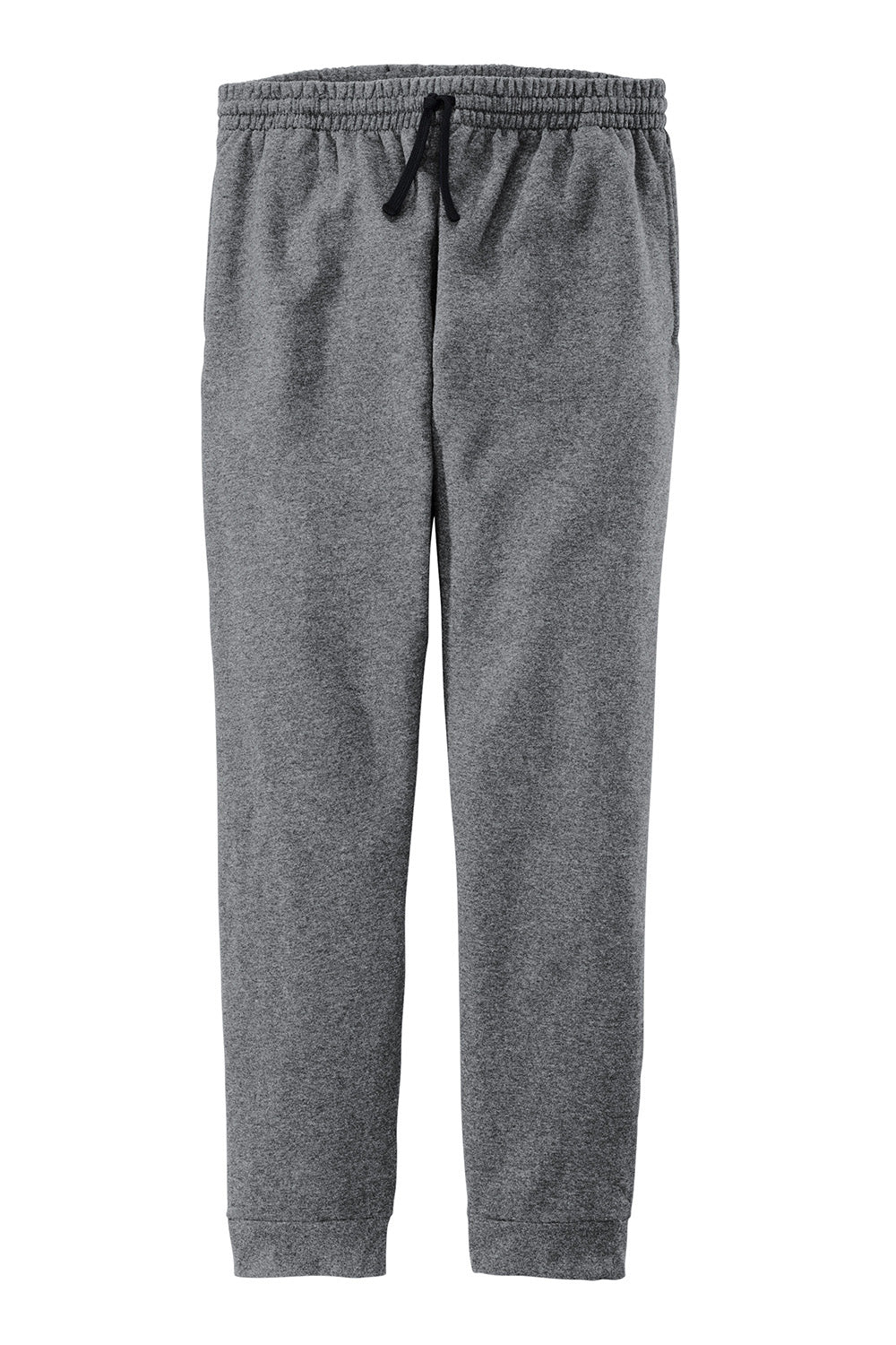Jerzees 975MP/975MPR Mens NuBlend Fleece Jogger Sweatpants w/ Pockets Heather Grey/Charcoal Grey Flat Front