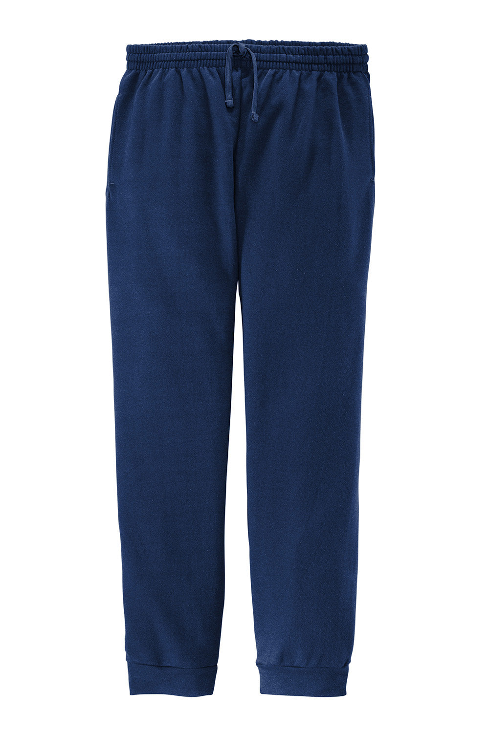 Jerzees 975MP/975MPR Mens NuBlend Fleece Jogger Sweatpants w/ Pockets Navy Blue/Charcoal Grey Flat Front