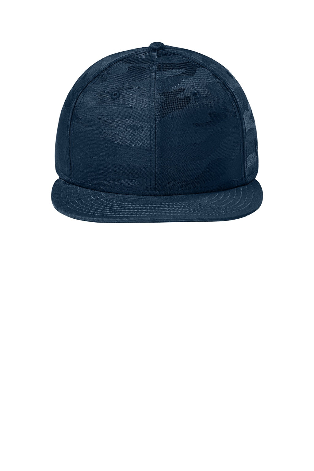 New Era Hats NE407 Mens Camo Flat Bill Snapback Hat Flag Deep Navy Blue/Deep Navy Blue Camo Flat Front