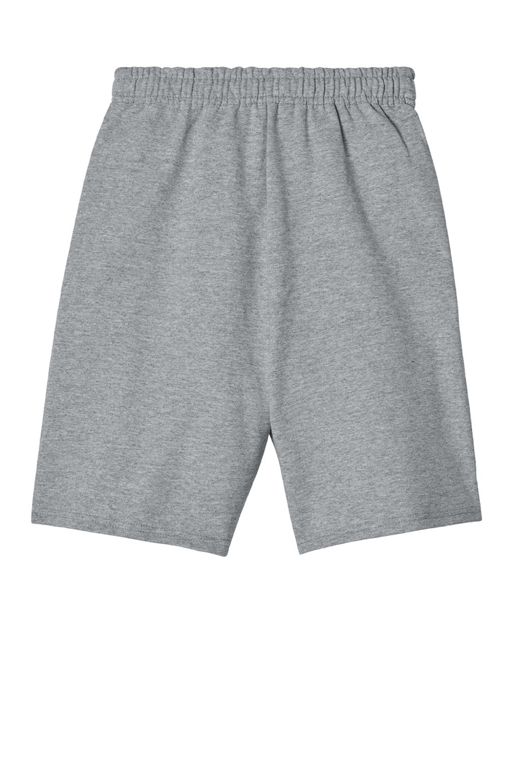 Jerzees 978MP Mens NuBlend Sweatshorts w/ Pockets Heather Grey Flat Back