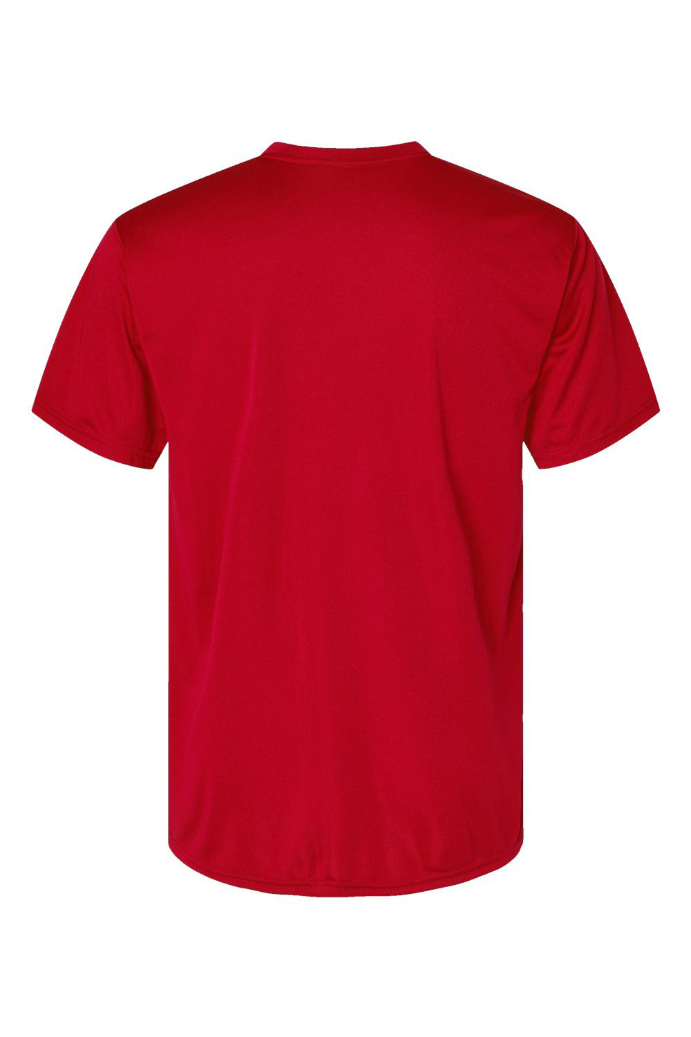 Holloway 222818 Mens Momentum Short Sleeve Crewneck T-Shirt Scarlet Red Flat Back