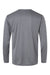 Holloway 222822 Mens Momentum Long Sleeve Crewneck T-Shirt Graphite Grey Flat Back