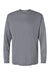 Holloway 222822 Mens Momentum Long Sleeve Crewneck T-Shirt Graphite Grey Flat Front