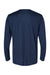 Holloway 222822 Mens Momentum Long Sleeve Crewneck T-Shirt Navy Blue Flat Back