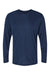 Holloway 222822 Mens Momentum Long Sleeve Crewneck T-Shirt Navy Blue Flat Front