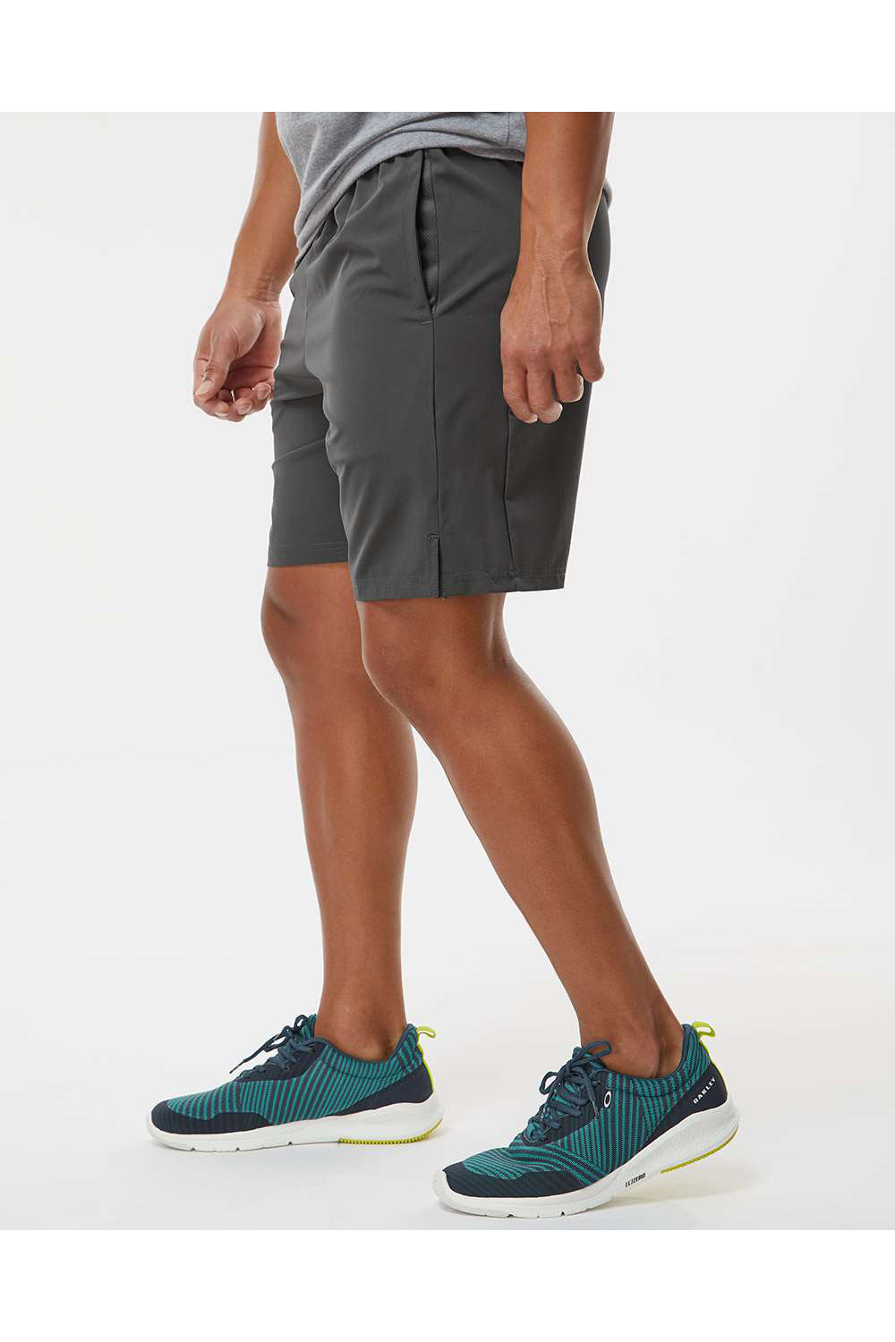 Holloway 229556 Mens Weld Shorts w/ Pockets Carbon Grey Model Side
