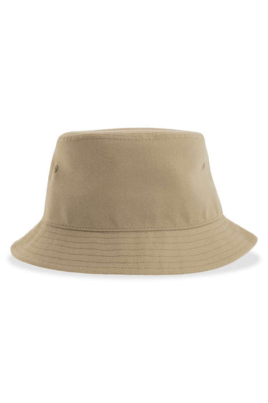 Atlantis Headwear GEO Mens Sustainable Bucket Hat Khaki Flat Front