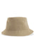 Atlantis Headwear GEO Mens Sustainable Bucket Hat Khaki Flat Front