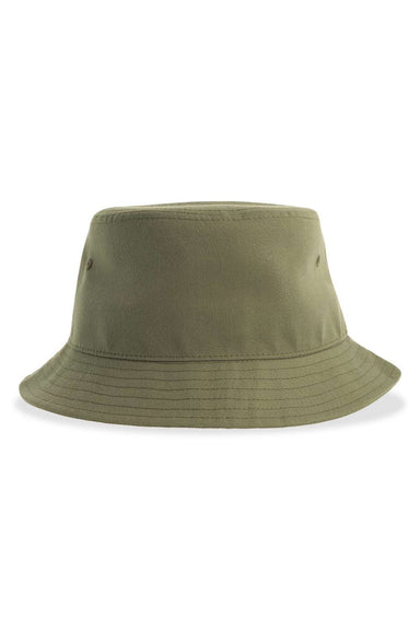 Atlantis Headwear GEO Mens Sustainable Bucket Hat Olive Green Flat Front