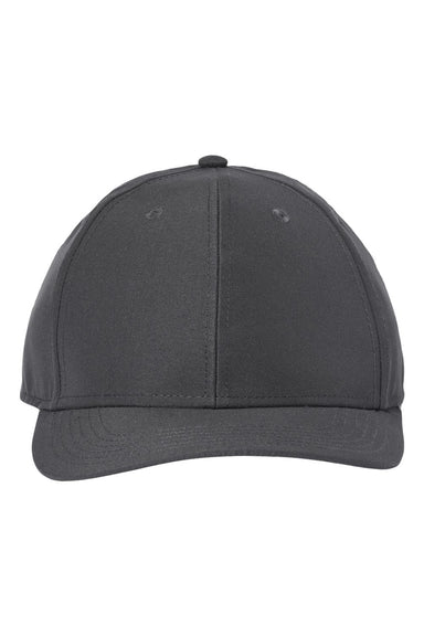 Atlantis Headwear REFE Mens Sustainable Recycled Feel Snapback Hat Dark Grey Flat Front