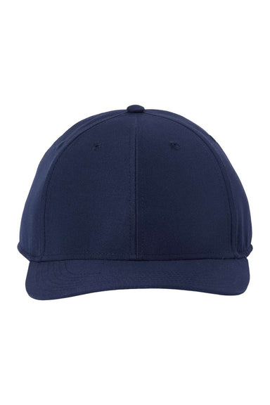 Atlantis Headwear REFE Mens Sustainable Recycled Feel Snapback Hat Navy Blue Flat Front