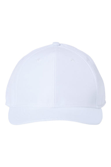 Atlantis Hats REFE Mens Sustainable Recycled Feel Snapback Hat White Flat Front