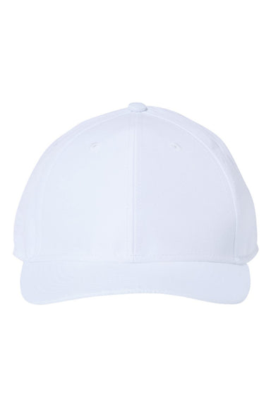 Atlantis Headwear REFE Mens Sustainable Recycled Feel Snapback Hat White Flat Front