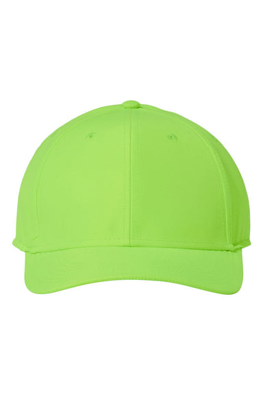 Atlantis Headwear REFE Mens Sustainable Recycled Feel Snapback Hat Green Fluorescent Flat Front