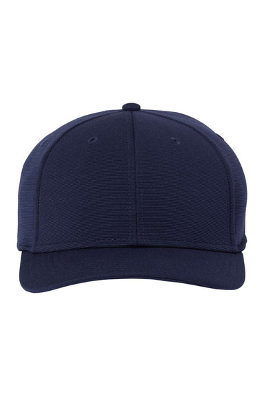Atlantis Headwear SAND Mens Sustainable Performance Adjustable Hat Navy Blue Flat Front