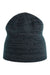 Atlantis Hats SHINE Unisex Sustainable Reflective Beanie Navy Blue Flat Front