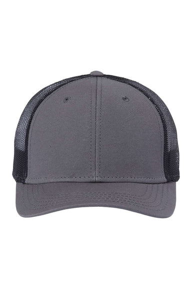 Atlantis Headwear RETH Mens Sustainable Recycled Three Snapback Trucker Hat Dark Grey/Black Flat Front