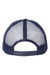 Atlantis Headwear RETH Mens Sustainable Recycled Three Snapback Trucker Hat Navy Blue/Navy Flat Back