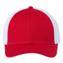 Atlantis Headwear Mens Sustainable Recycled Three Snapback Trucker Hat - Red/White - NEW