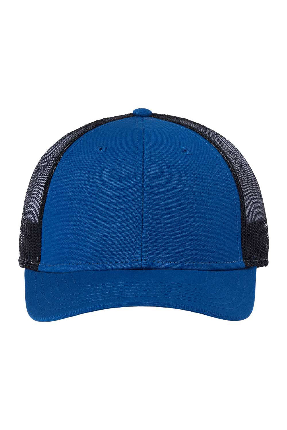 Atlantis Headwear RETH Mens Sustainable Recycled Three Snapback Trucker Hat Royal Blue/Black Flat Front