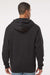 LAT 6926 Mens Elevated Fleece Basic Hooded Sweatshirt Hoodie w/ Pouch Pocket Black Model Back
