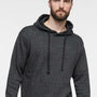 LAT Mens Elevated Fleece Basic Hooded Sweatshirt Hoodie w/ Pouch Pocket - Black Leopard