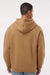 LAT 6926 Mens Elevated Fleece Basic Hooded Sweatshirt Hoodie w/ Pouch Pocket Coyote Brown Model Back