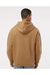 LAT 6926 Mens Elevated Fleece Basic Hooded Sweatshirt Hoodie Coyote Brown Model Back