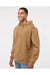 LAT 6926 Mens Elevated Fleece Basic Hooded Sweatshirt Hoodie Coyote Brown Model Side