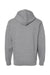 LAT 6926 Mens Elevated Fleece Basic Hooded Sweatshirt Hoodie w/ Pouch Pocket Heather Granite Grey Flat Back