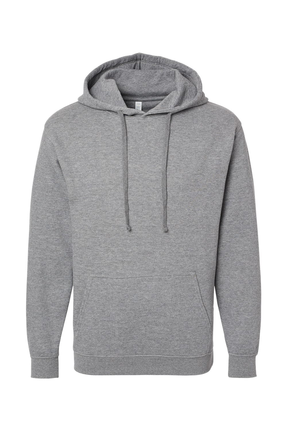 LAT 6926 Mens Elevated Fleece Basic Hooded Sweatshirt Hoodie w/ Pouch Pocket Heather Granite Grey Flat Front
