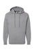 LAT 6926 Mens Elevated Fleece Basic Hooded Sweatshirt Hoodie w/ Pouch Pocket Heather Granite Grey Flat Front