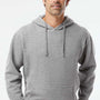 LAT Mens Elevated Fleece Basic Hooded Sweatshirt Hoodie w/ Pouch Pocket - Heather Granite Grey