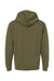 LAT 6926 Mens Elevated Fleece Basic Hooded Sweatshirt Hoodie Military Green Flat Back