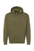 LAT 6926 Mens Elevated Fleece Basic Hooded Sweatshirt Hoodie Military Green Flat Front