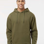 LAT Mens Elevated Fleece Basic Hooded Sweatshirt Hoodie - Military Green - NEW