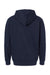 LAT 6926 Mens Elevated Fleece Basic Hooded Sweatshirt Hoodie Navy Blue Flat Back