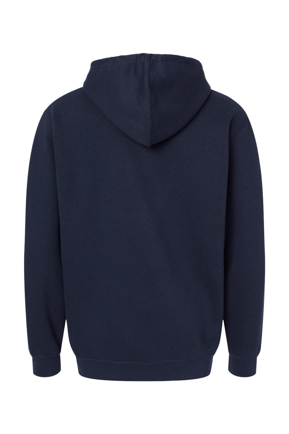 LAT 6926 Mens Elevated Fleece Basic Hooded Sweatshirt Hoodie w/ Pouch Pocket Navy Blue Flat Back